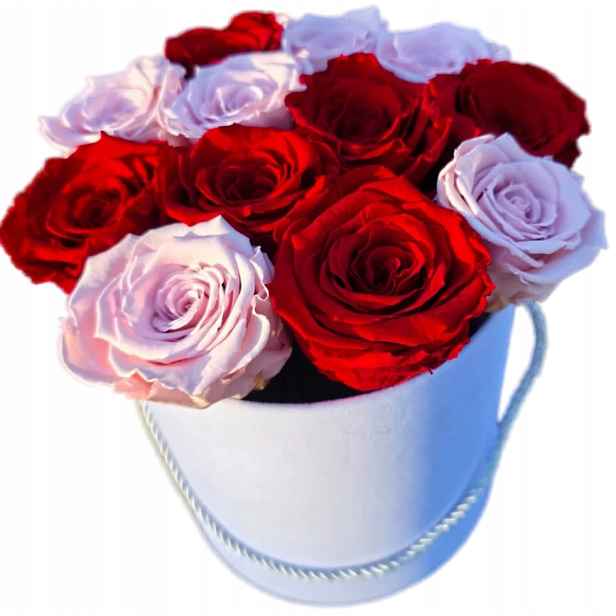 Velké 12 Kusů Pravé Věčné Růže Flower Box Na Dárek Voňavé Listy