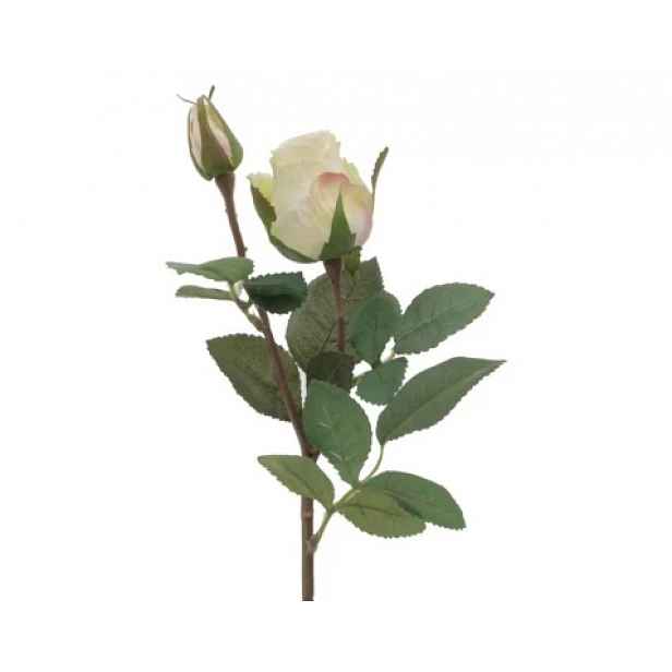 Umělá květina Růže 46 cm, smetanová