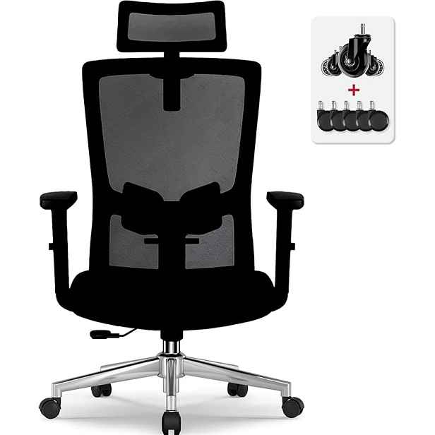 Kancelářská židle Ergonomická nastavitelná opěrka hlavy Opěradlo 135° 150 kg