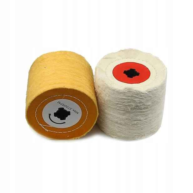 Leštící váleček 120 mm 10 mm 19 mm bavlna bílý
