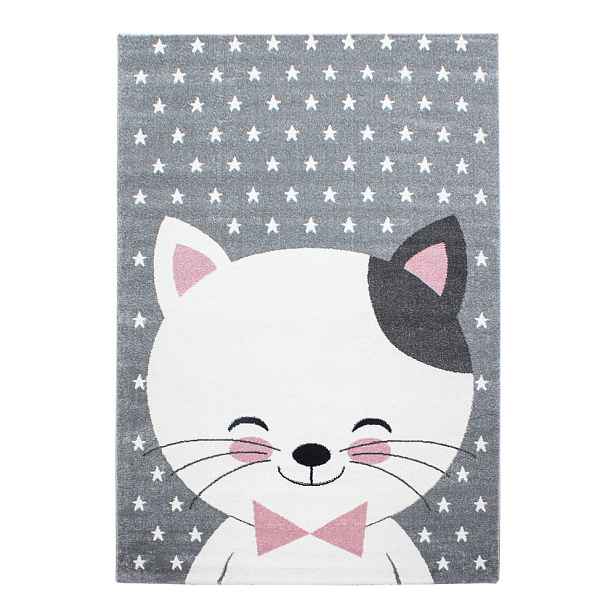 Růžovo-šedý dětský koberec 140x200 cm Kids – Ayyildiz Carpets