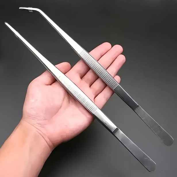 TEMU 2ks Extra Dlouhé Nerezové Kuchyňské Kleště - 30,48cm Jemný Úchop, Ideální pro Vaření, Pečení, Grilování, Krmení Domácích Mazlíčků a Přípravu