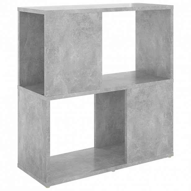 vidaXL Knihovna betonově šedá 60 x 24 x 63 cm dřevotříska