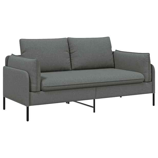 vidaXL Sofa pro dvě osoby Tmavě šedá 188 x 81 x 89 cm Textil