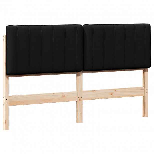 vidaXL Čalouněné čelo postele s čelo Hnědá a černá 160 cm