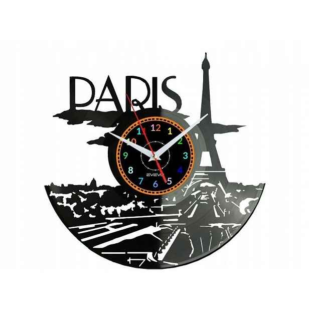 Paříž Nástěnné hodiny Vinylová deska Moderní dekorativní jako Dárek
