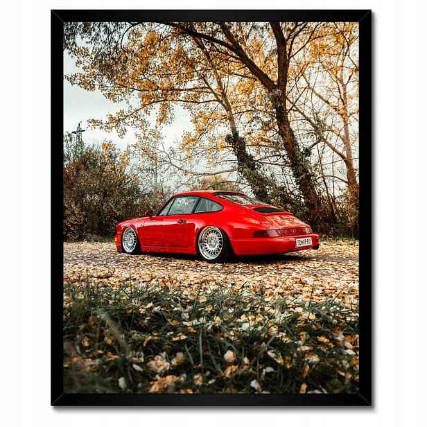 Plakáty v rámu 40x50 Červené Porsche Auto