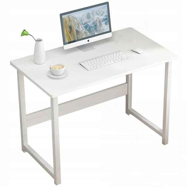 Počítačový Stůl Bílý Loftový Stolek Pod Notebook Počítač Skandinávský 80 CM