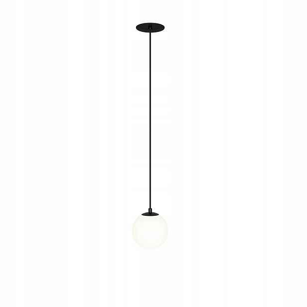 Závěsná Led lampa černá skleněná bílá koule neutrální barva 10 cm Maytoni