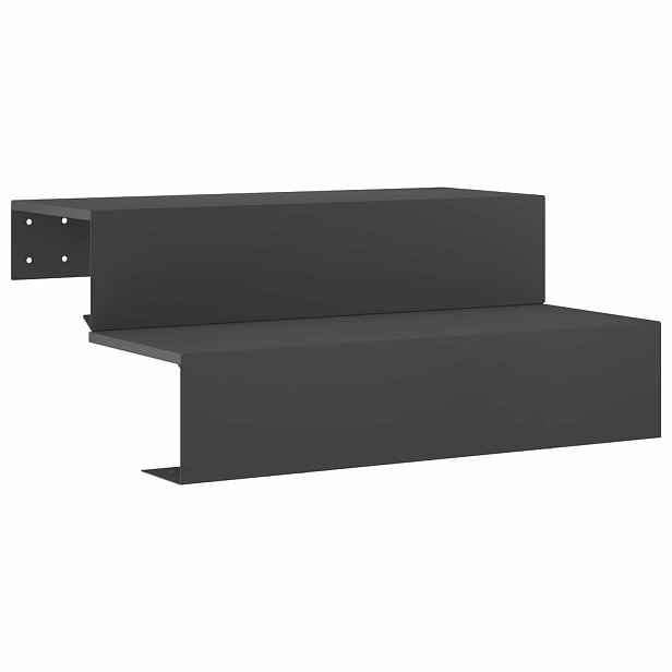vidaXL Zahradní schody se 2 stupni 80,5 x 56,5 x 34 cm Ocel Černá