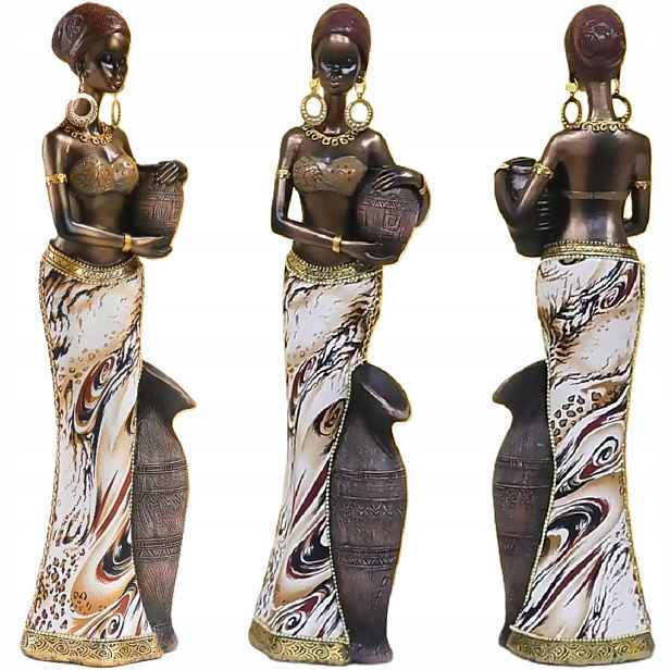 Figurka Z Pryskyřice Africká Žena S Džbánem Soška Do Domu Kanceláře