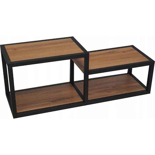 Duet nástěnná police Alu Cube 78 cm loft