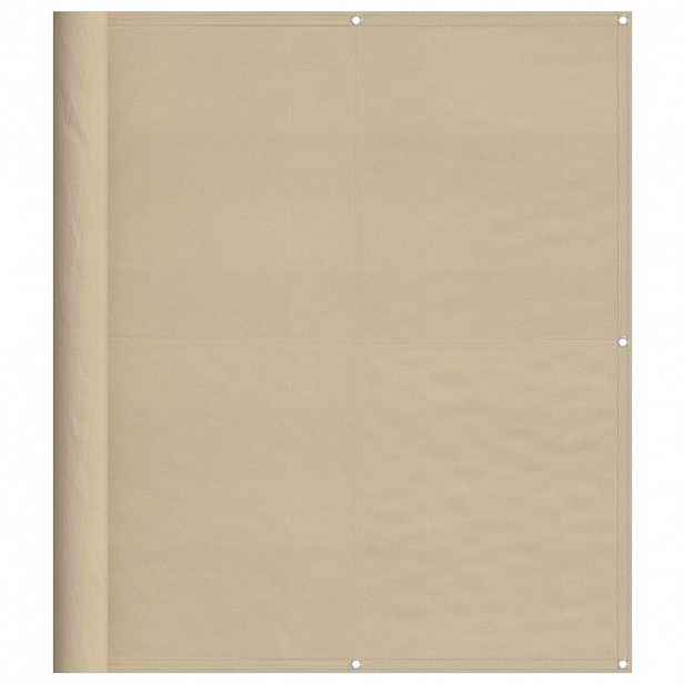 vidaXL Balkonová zástěna béžová 120 x 800 cm 100% polyester oxford