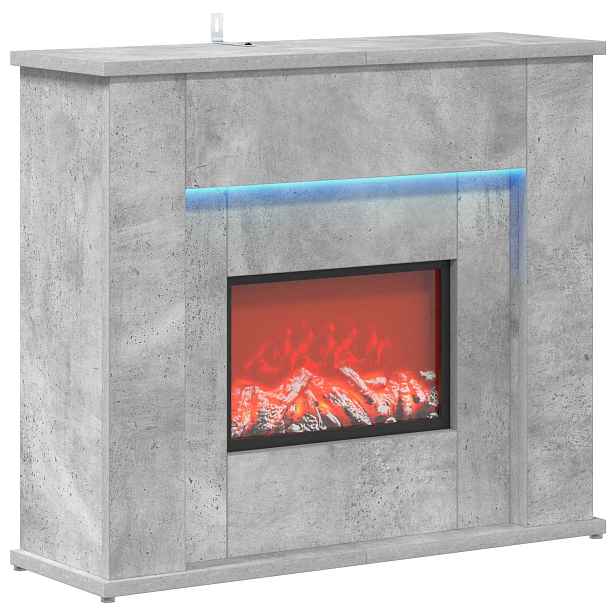 vidaXL Krb s LED páskem Betonově šedá 63 x 20 x 54,5 cm
