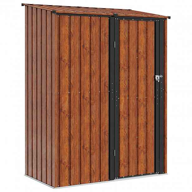 vidaXL Zahradní kůlny Hnědá 153,5 x 86 x 200 cm Kov