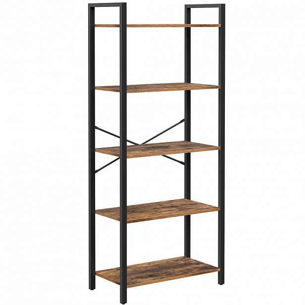 Boxxx REGÁL, hnědá, černá, uhlíková ocel, 66/153/30 cm