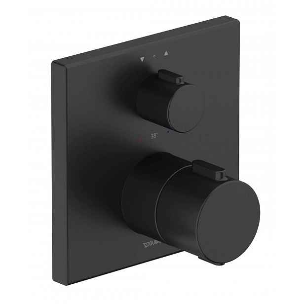 Duravit - Termostatická baterie pod omítku, pro 2 spotřebiče, matná černá TH4200013046