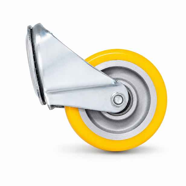 Hliníkovo-polyuretanové otočné kolo 100 mm s otvorem A17P