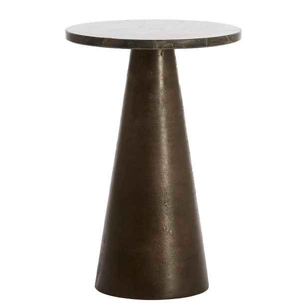 Kulatý odkládací stolek s mramorovou deskou  ø 29 cm Ynez – Light & Living