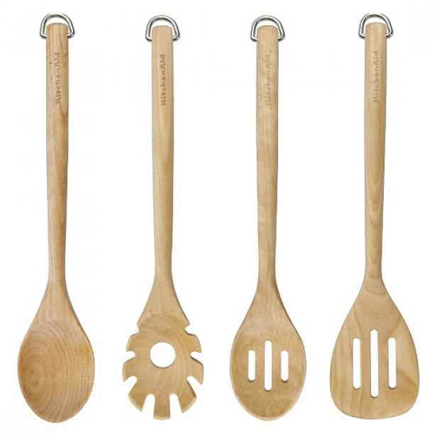 Sada kuchyňského náčiní 4dílná, březové dřevo - KitchenAid