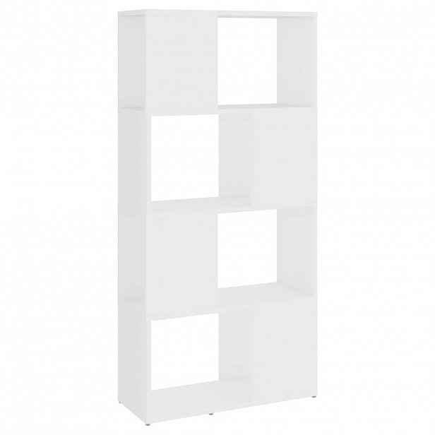 vidaXL Knihovna / dělicí stěna bílá 60 x 24 x 124,5 cm dřevotříska