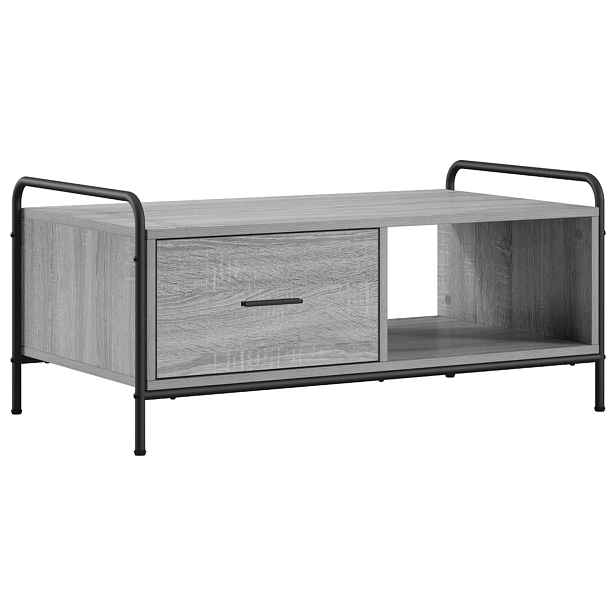 vidaXL Konferenční stolek Šedý Sonoma 90 x 49 x 41 cm Kompozitní dřevo
