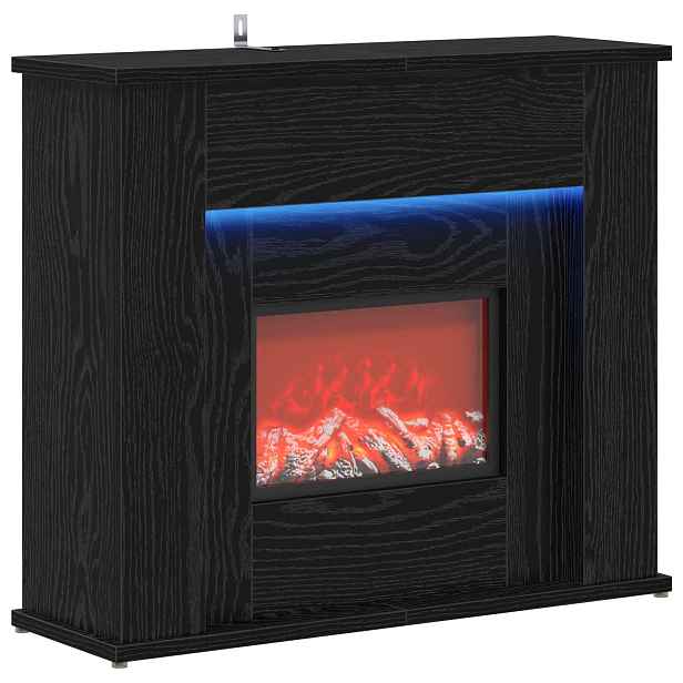vidaXL Krb s LED páskem Černý dub 63 x 20 x 54,5 cm Kompozitní dřevo