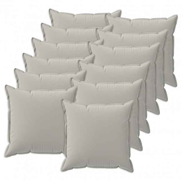 vidaXL Povlak na polštář 12 ks HOUTEN Šedá 50 x 50 cm Polyester