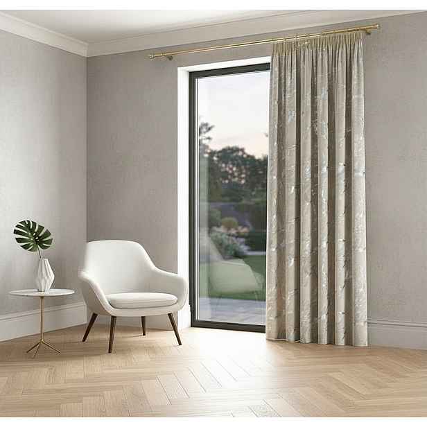 Dekorační vzorovaný závěs s řasící páskou MARBE 021 světle šedá/stříbrná 140x250 cm (cena za 1 kus) MyBestHome