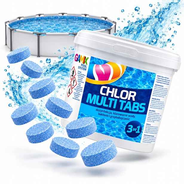 Multi Tabs 3V1 3KG Do Bazénu Chlorové Tablety 200G 15X200G Péče O Vodu