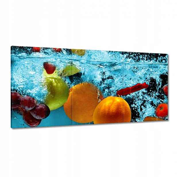Obrazy 120x60 Modrý štěkot s ovocem