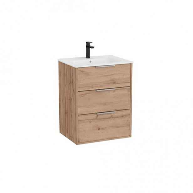 Roca Optica koupelnová skříňka s umyvadlem 60x75,7x45,5 cm dub OPT603ZO
