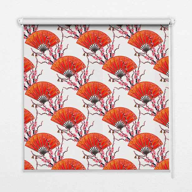 TULUP VNITŘNÍ roleta - okenní roleta - roleta - 70x140 cm - Červený ventilátor