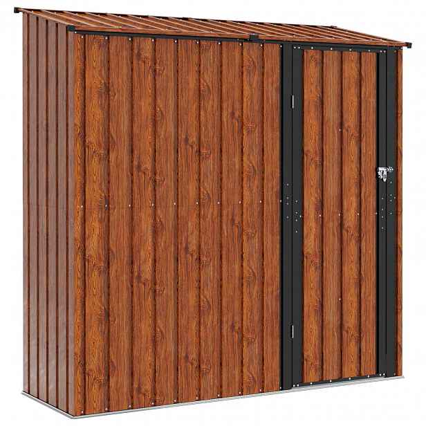 vidaXL Zahradní kůlny Hnědá 203,5 x 73 x 200 cm Kov