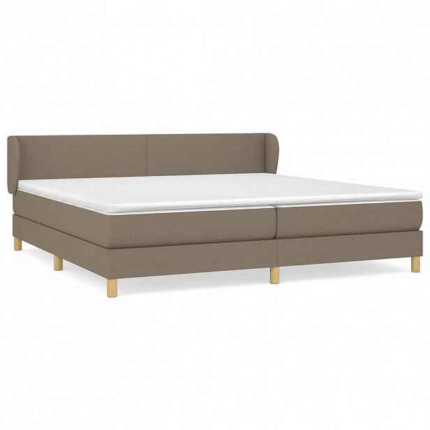 vidaXL Box spring postel s matrací taupe 200x200 cm textil