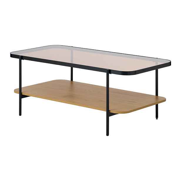 Konferenční stolek se skleněnou deskou v přírodní barvě 60x120 cm Hassel – Unique Furniture