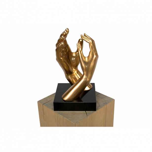 KUNSTLOFT DEKORATIVNÍ SOCHA ZLATÁ, 21/41 CM