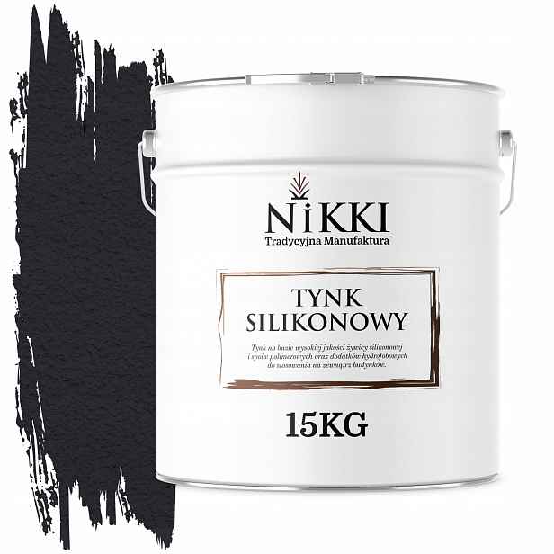 Silikonová Omítka Fasádní Černá Hluboká 9005 15KG Zrno 3.0mm