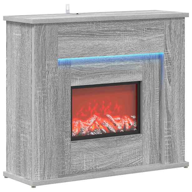 vidaXL Krb s LED páskem Šedý Sonoma 63 x 20 x 54,5 cm Kompozitní dřevo
