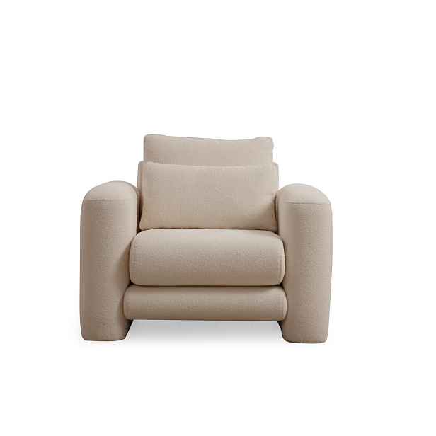 Hanah Home Designové křeslo Lily krémové