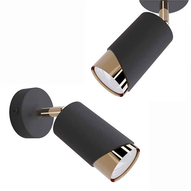 Lampa Stropní nástěnné svítidlo stropní svítidlo 1xGU10 Led Cerlux Bragi Zlato černá kovová