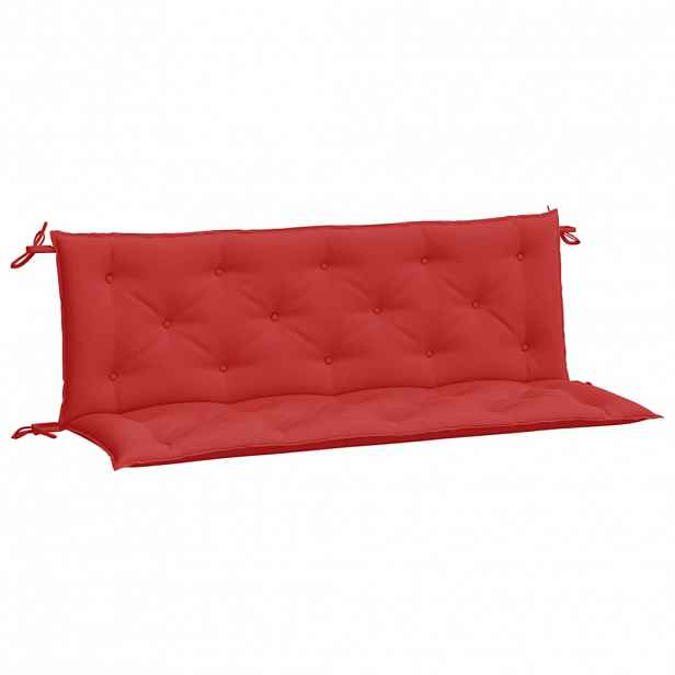 vidaXL Podušky na zahradní lavici 2 ks červené 150x50x3cm látka oxford