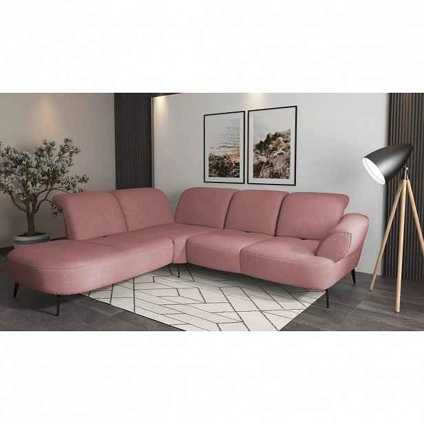 Sit & More ROHOVÁ SEDAČKA, textil, starorůžová