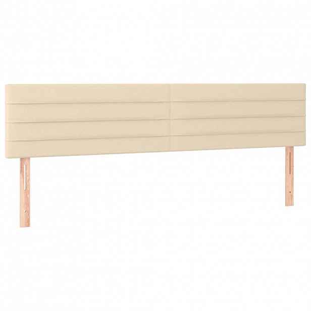 vidaXL Čela postele krémová 180x5x78/88 cm látka