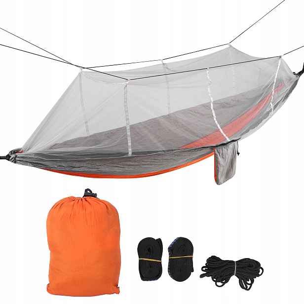 Turistická Houpací Síť S Moskytiérou Cestovní 260 X 140 CM 300 Kg