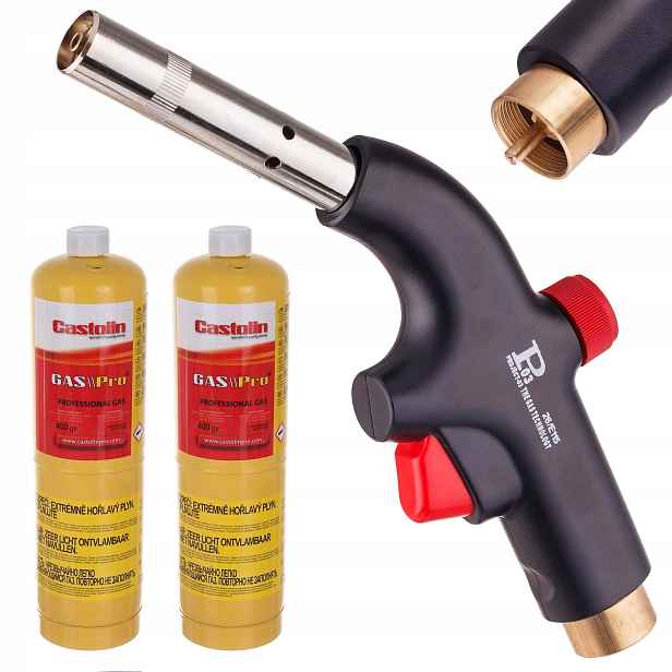 Plynový Hořák Mapp Pro Pájení Piezo Max 2400°C 1x Gas Mapp 400G
