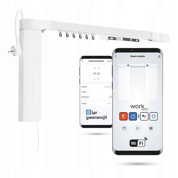Garnýž elektrický WiFi bílý 8,2 m sada