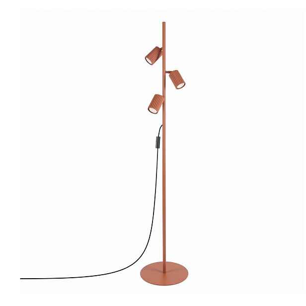 Hliníková stojací lampa s ohybatelnou konstrukcí v cihlové barvě (výška 155 cm) Gleam – Sollux