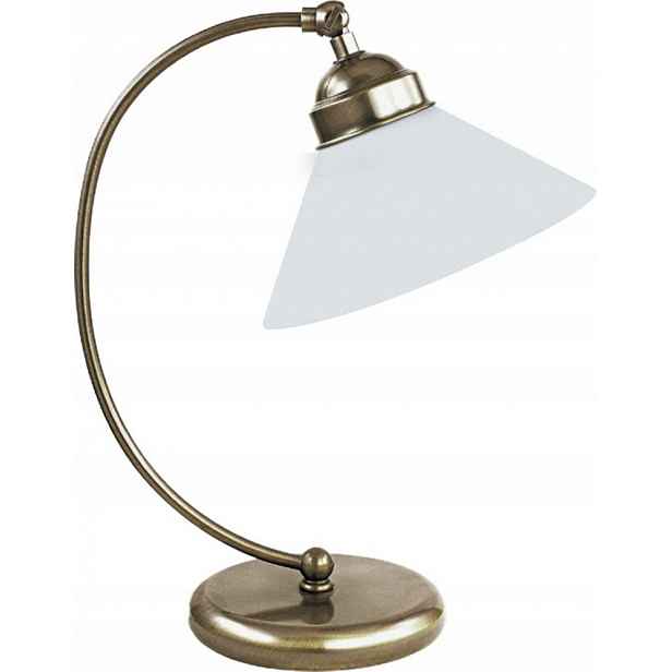 Hnědá stolní lampa Marian klasická do pracovny a kanceláře Rabalux