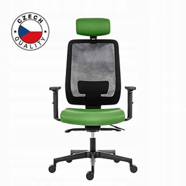 Powerton Ergo Lucie Ergonomická kancelářská židle, Zelená